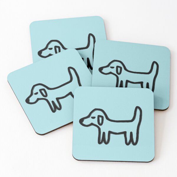 Item preview, Minimal Dog – Reduced line dog on aquamarine designed and sold by Vision Illustrated.