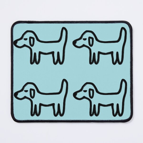 Item preview, Minimal Dog – Reduced line dog on aquamarine designed and sold by Vision Illustrated.