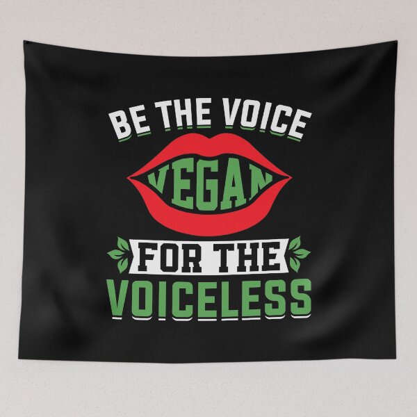 Item preview, Be The Voice For The Voiceless Vegan Saying designed and sold by Faiza Styles.