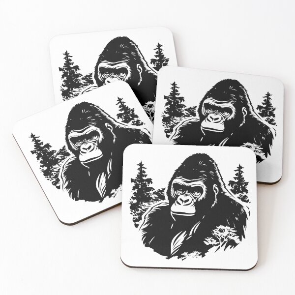 Item preview, Silverback Cross River Gorilla Forest Alpha Ape Primate designed and sold by inkoutninja.