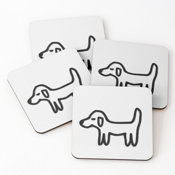 Item preview, Minimal Dog – Reduced line dog on light grey designed and sold by Vision Illustrated.