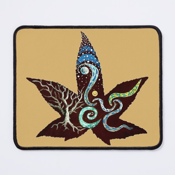 Item preview, Stories on an Autumn Leaf Painting, Maple Leaf Art designed and sold by Art by Agnes Bosze.