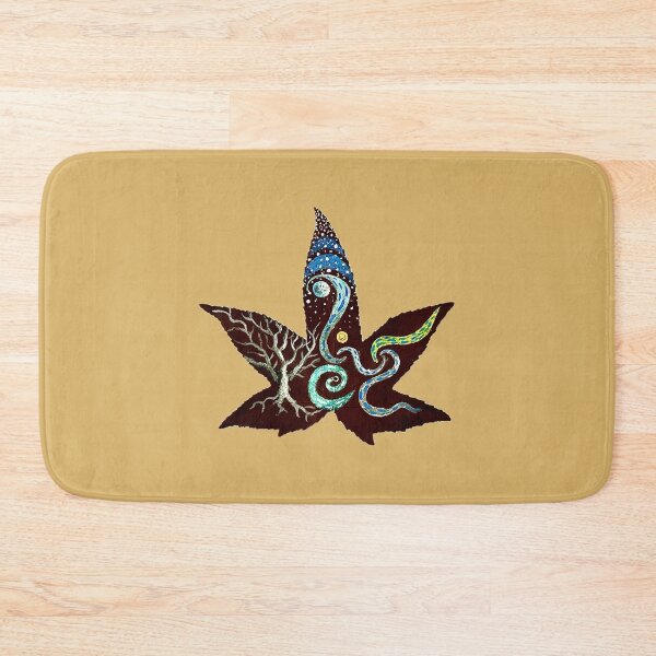 Item preview, Stories on an Autumn Leaf Painting, Maple Leaf Art designed and sold by Art by Agnes Bosze.