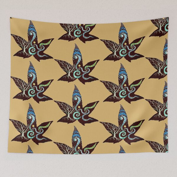 Item preview, Stories on an Autumn Leaf Painting, Maple Leaf Art designed and sold by Art by Agnes Bosze.