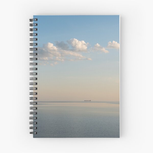 Item preview, Seaside Tranquility with a Freight Ship Floating on the Horizon designed and sold by Georgia Mizuleva.