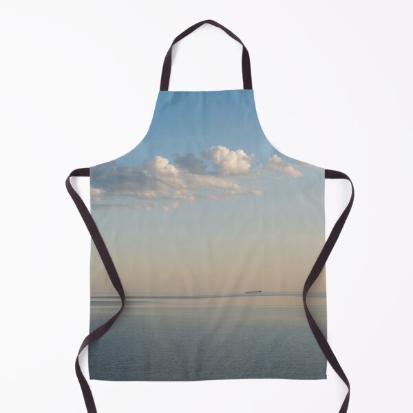 Item preview, Seaside Tranquility with a Freight Ship Floating on the Horizon designed and sold by Georgia Mizuleva.
