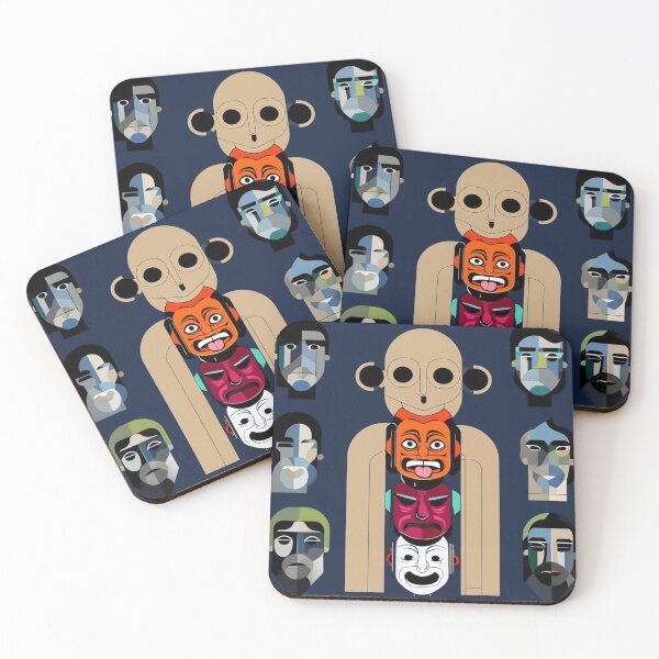 Item preview, "Echoes of Identity: A Fusion of Masks and Modern Faces" designed and sold by DiiStyle.