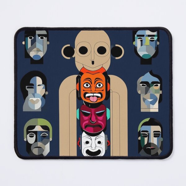 Item preview, "Echoes of Identity: A Fusion of Masks and Modern Faces" designed and sold by DiiStyle.