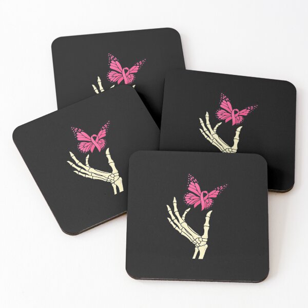 Item preview, Womens Breast Cancer Skeleton Hand Heart Butterfly Pink Ribbon designed and sold by MOHITSALVI.