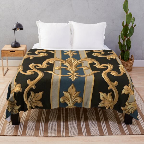 Item preview, Blue & Black Striped Rococo designed and sold by DesignsByPrnces.