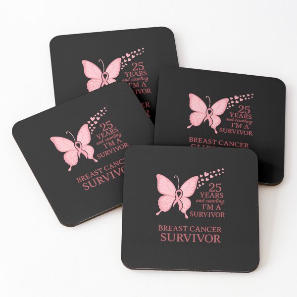 Item preview, Womens Butterfly 25 Years And Counting I_m A Breast Cancer Survivor  designed and sold by MOHITSALVI.