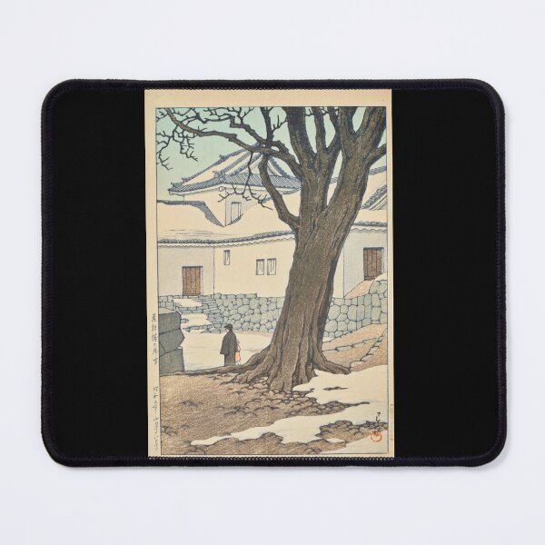 Item preview, Hikonejo no Zansetsu (Lingering Snow at Hikone Castle) by Hasui Kawase | Japanese Winter Poster | Japandi Wall Art designed and sold by artofuniverse.