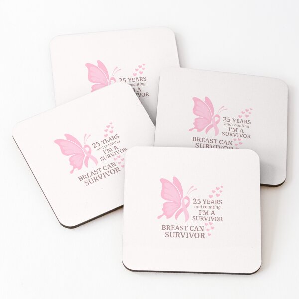 Item preview, Womens Butterfly 25 Years And Counting I_m A Breast Cancer Survivor designed and sold by MOHITSALVI.
