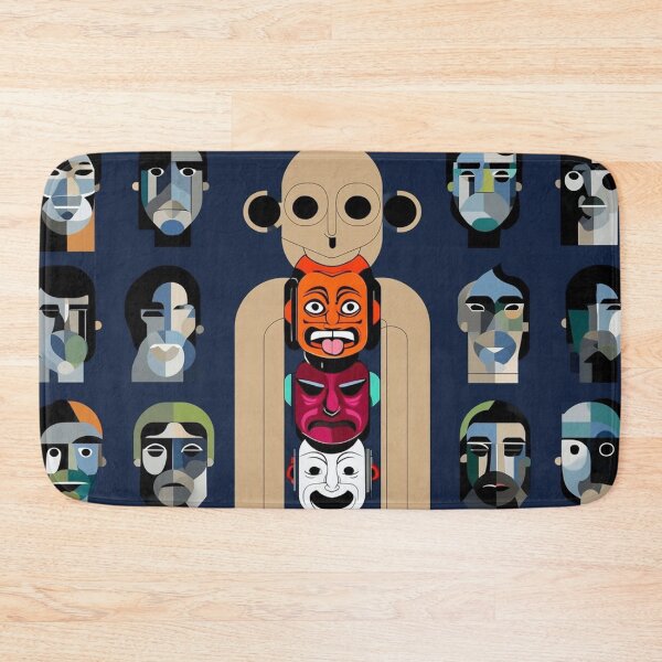 Item preview, "Echoes of Identity: A Fusion of Masks and Modern Faces" designed and sold by DiiStyle.