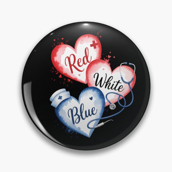 Item preview, Nuse Red White Blue Heart Nurse Patriotic American Flag designed and sold by someraargelia.