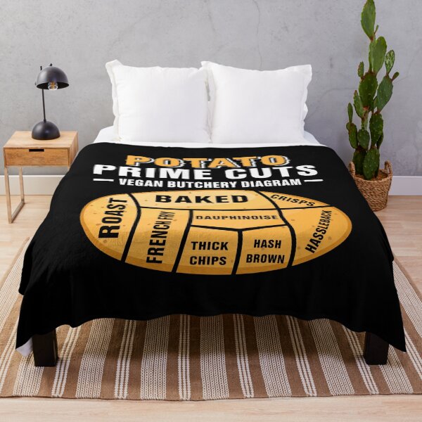 Item preview, Potato Prime Cuts Vegan Butchery Diagram Vegan Saying designed and sold by Faiza Styles.