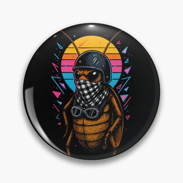 Item preview, Biker Bandit Cockroach Helmet Vaporwave Retro designed and sold by TomFrontierArt.