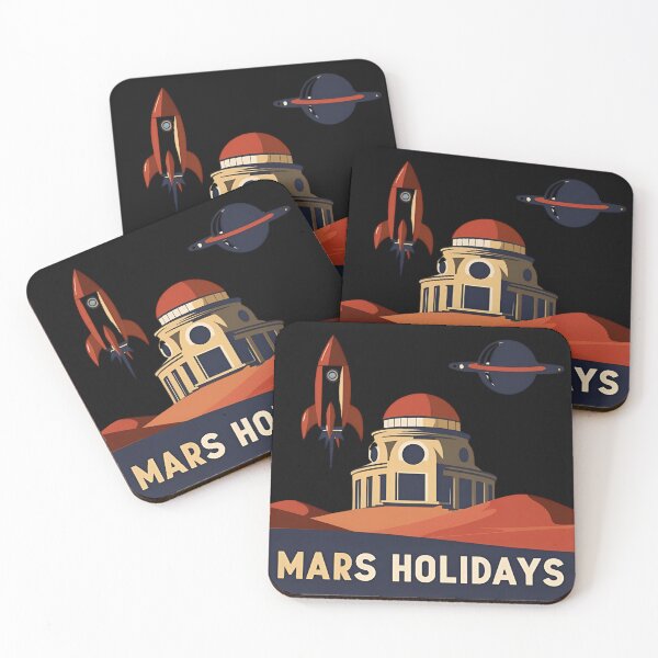 Item preview, Retro Mars Travel Poster designed and sold by ChicTrendz.