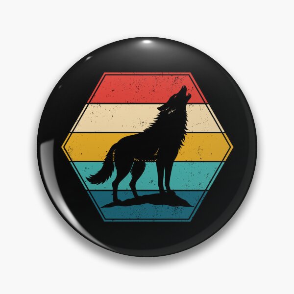 Artikelvorschau, Wolf im Retro-Stil Vintage entworfen und verkauft von pretty4u.