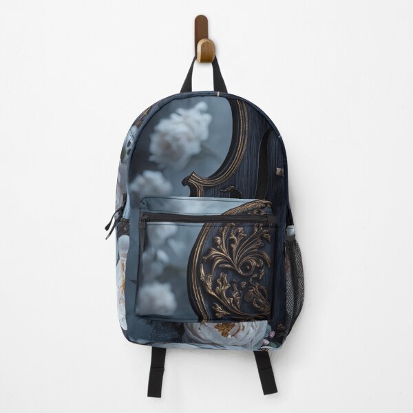 Item preview, Santa Muerte Cello with White Peonies – Haunting Baroque Art designed and sold by ArtiQreate.