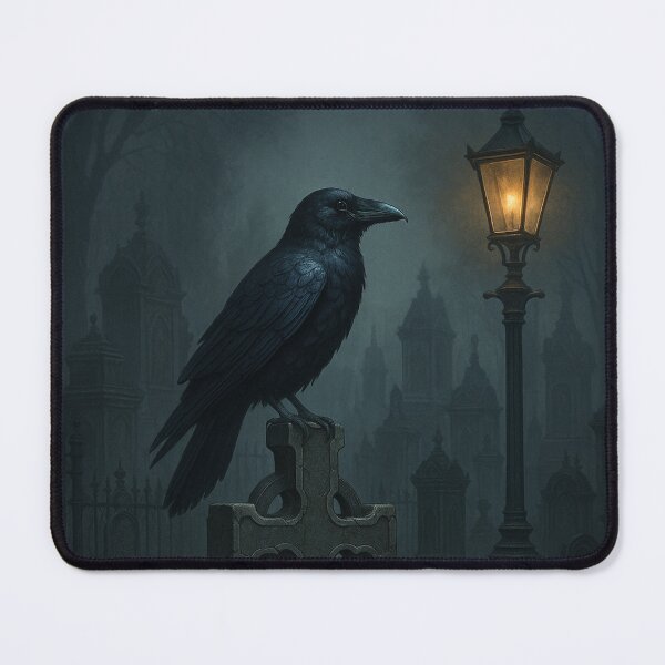 Item preview, Watcher of the Graves – Gothic Raven and Lantern designed and sold by Red_5.