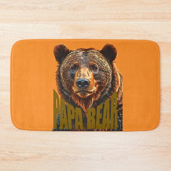 Item preview, Papa Bear Text With Large Brown Bear designed and sold by taiche.