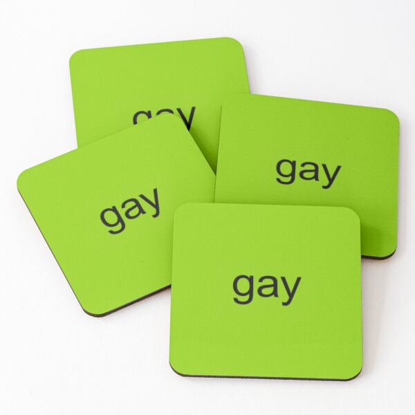 Item preview, "Gay" LGBTQ+ Pride Statement – Neon Green Brat Aesthetic designed and sold by spooniecentral.