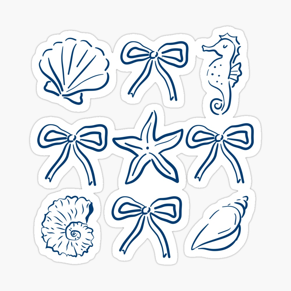 Blue Seashell Poster