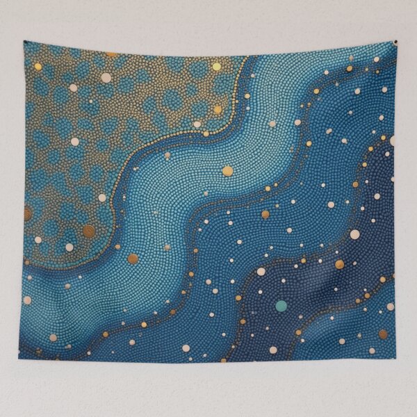 Item preview, Aboriginal Inspired Dot Art - Oceanic Shelf designed and sold by GrinGalore.