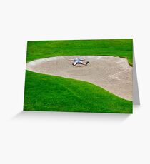 Golfer in Bunker Greeting Card