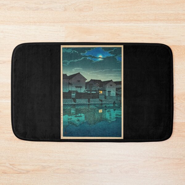 Item preview, Izumo Matsue Oborozuki (Hazy Moon at Matsue in Izumo) by Hasui Kawase | Japanese Moon Poster | Japandi Landscape Art designed and sold by artofuniverse.