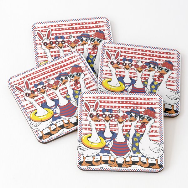 Item preview, Funny Patriotic Ducks 4th of July Cool Goose Squad USA designed and sold by DXINERZ.