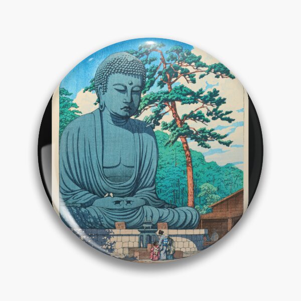 Item preview, Kamakura Daibutsu (The Great Buddha at Kamakura) by Hasui Kawase | Japanese Buddha Poster | Japandi Spiritual Decor designed and sold by artofuniverse.