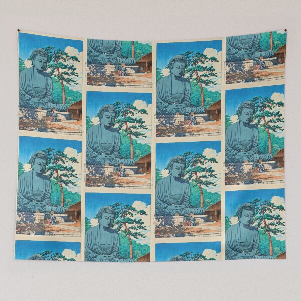 Item preview, Kamakura Daibutsu (The Great Buddha at Kamakura) by Hasui Kawase | Japanese Buddha Poster | Japandi Spiritual Decor designed and sold by artofuniverse.