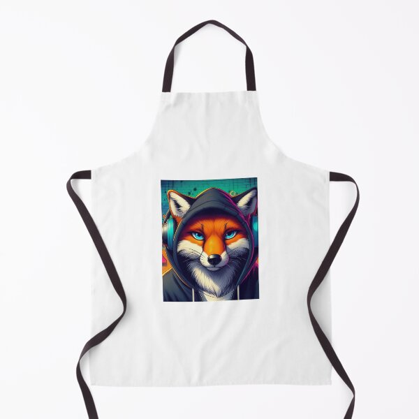 Item preview, Streetwise Fox – Hoodie & Headphones with Graffiti Vibes designed and sold by ashokreddy343.