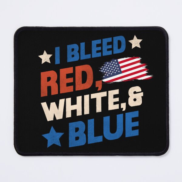 Item preview, I Bleed Red White and Blue T-Shirt – Patriotic American Flag USA Pride Shirt designed and sold by FestivityFinds.