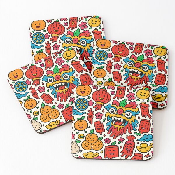 Item preview, Cute Chinese New Year Doodle Pattern designed and sold by tretyakov.