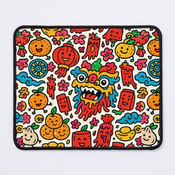 Item preview, Cute Chinese New Year Doodle Pattern designed and sold by tretyakov.