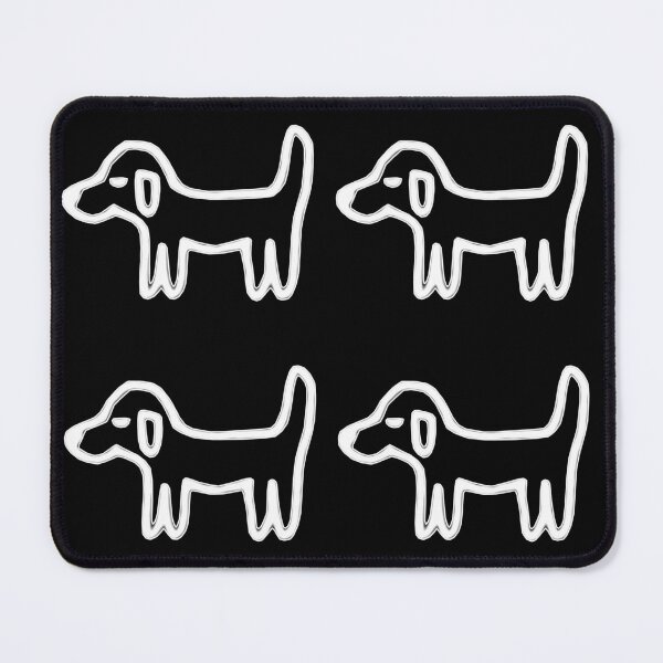 Item preview, Minimal Dog with White Outline on Black – Reduced Line Dog designed and sold by Vision Illustrated.