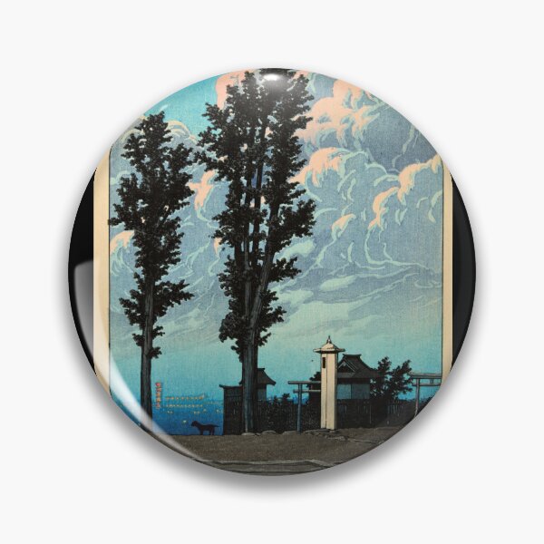 Item preview, Kanda Myojin Keidai (Kanda Myojin Shrine Precinct) by Hasui Kawase | Japanese Shrine Poster | Japandi Architecture Art designed and sold by artofuniverse.