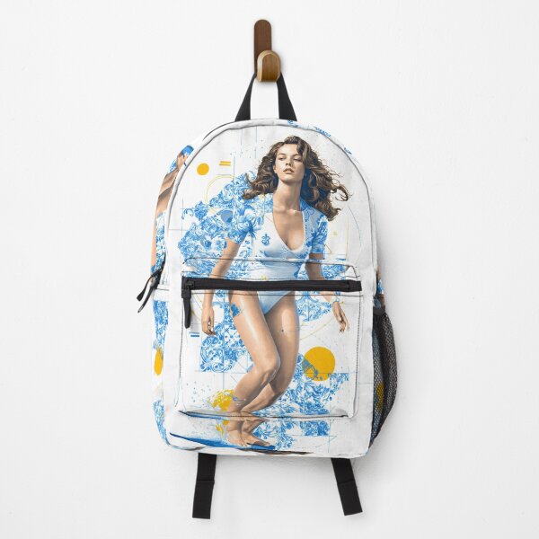 Item preview, modern graphic composition featuring a brunette woman surfer in dynamic motion designed and sold by wonderisland.