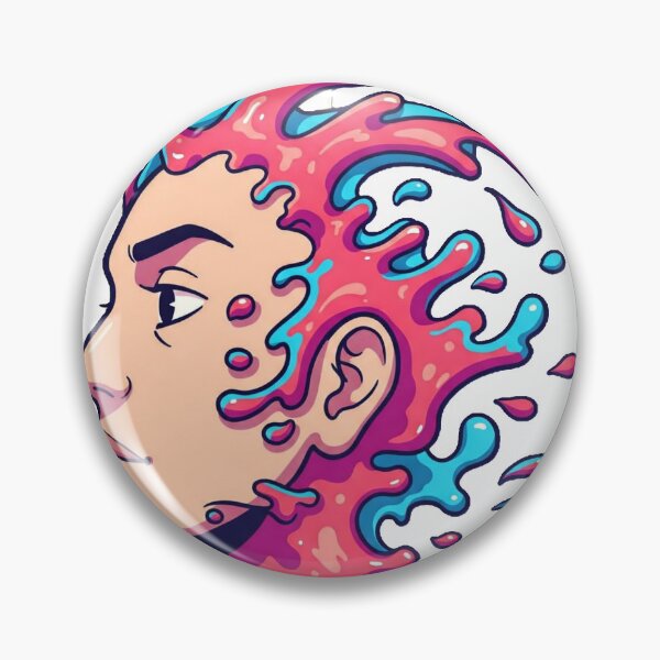Item preview, Melting Mind: Abstract Splash Art Portrait - Vibrant Psychedelic Human Head Design designed and sold by MalPhiri.
