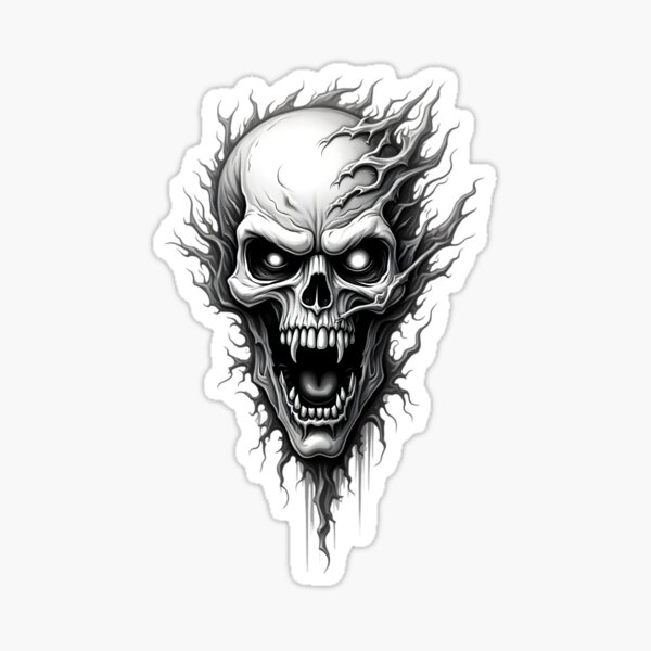 Item preview, Burning Terror: Gothic Flame Skull designed and sold by ShadowAndSlate.
