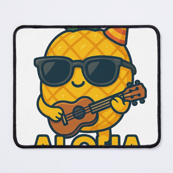Artikelvorschau, Aloha Vibes Chibi Party Ananas Sticker entworfen und verkauft von LessSugar.