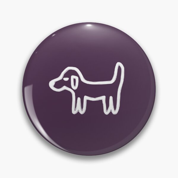 Item preview, Minimal Dog with White Outline on Dark Violet – Reduced Line Dog designed and sold by Vision Illustrated.