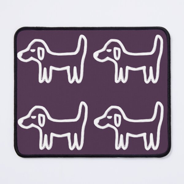 Item preview, Minimal Dog with White Outline on Dark Violet – Reduced Line Dog designed and sold by Vision Illustrated.