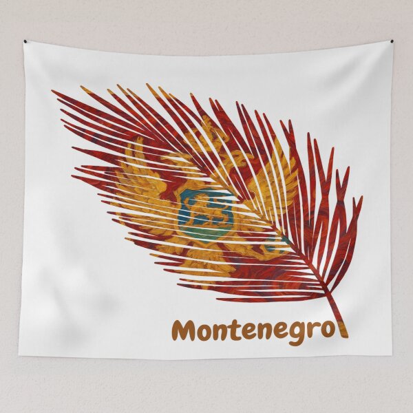 Item preview, Abstract Flag of Montenegro – Feather Design designed and sold by ArteJorge48.