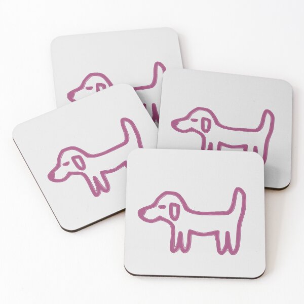 Item preview, Minimal Dog with Purple Outline on Grey – Reduced Line Dog designed and sold by Vision Illustrated.