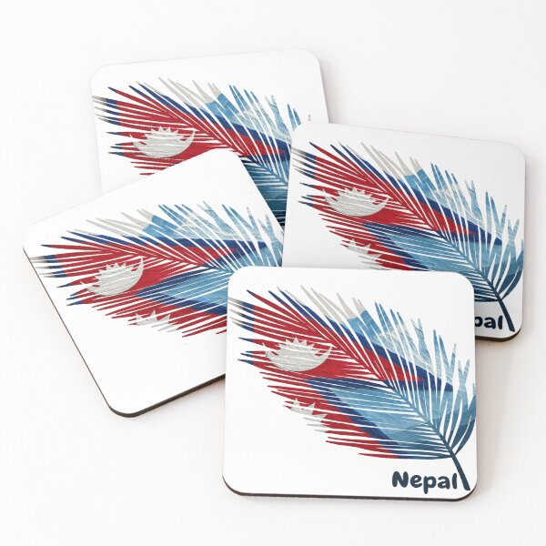 Item preview, Abstract Flag of Nepal – Feather Design designed and sold by ArteJorge48.