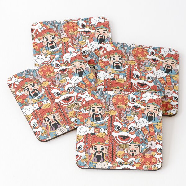 Item preview, Festive CNY Lion Dance Pattern designed and sold by tretyakov.